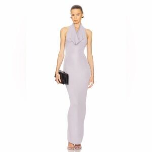 Helsa Revolve Aaliyah Lavender Knit Convertible Halter Backless Maxi Dress Sz M